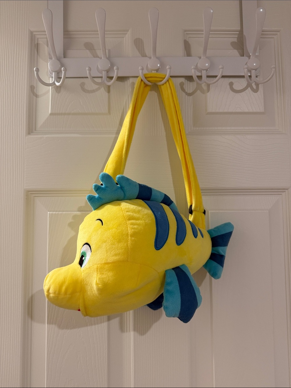 NWOT Disney Little Mermaid Flounder Plush Crossbody Bag